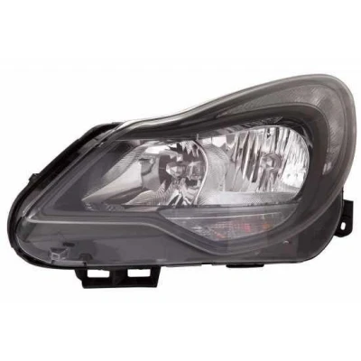 Kuva ABAKUS 442 1169RMLDEM2 Ajovaloumpio Oikea H7, H1 musta Lasinkirkas Valokorkeussäätimen moottorilla PX26d, P14.5s OPEL: Corsa D Hatchback