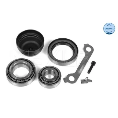 Kuva MEYLE 014 033 0045 Pyöränlaakerit etuakseli molemminpuoleinen Asennusmateriaalilla ORIGINAL Quality 50 Kartiorullalaakeri MERCEDES BENZ: W123 Sedan