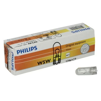 Kuva PHILIPS 12961CP Polttimo, Vilkkuvalo 12 5 W5W, Lasikantalamppu VOLVO: V50, MITSUBISHI: Outlander I SUV, AUDI: A3 Sportback