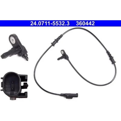 Kuva ATE 24.0711 5532.3 ABS Anturi 675 MERCEDES BENZ: Sprinter 3.5 T Van, Bussi, Flatbed Kuorma auto/Alusta