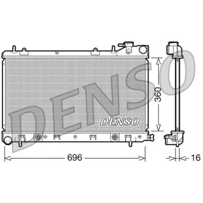 Kuva DENSO DRM36002 Jäähdytin Alumiini 360 696 16 SUBARU: Forester II