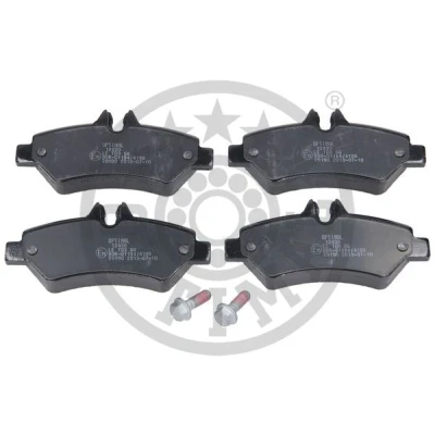 Kuva OPTIMAL BP 12430 Jarrupalat Taka akseli Kulumisenilmaisemelle, Ilman kulumisenilmaisinta Jarrusatulan ruuveilla MERCEDES BENZ: Sprinter 3.5 T Van