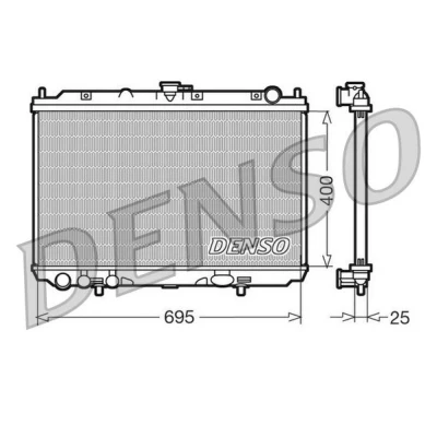 Kuva DENSO DRM46016 Jäähdytin Alumiini 695 400 25 NISSAN: Almera Tino
