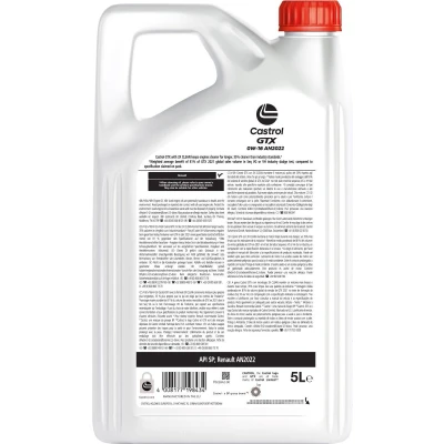 Kuva Castrol GTX AN2022 0W 16 5l Moottoriöljy 160A26 TOYOTA: C HR, Yaris III Hatchback, RAV4 V, SUZUKI: Vitara IV SUV, Across HONDA: CR V 5