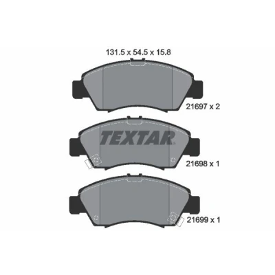 Kuva TEXTAR 2169701 Jarrupalat akustisella kulumavaroittimella HONDA: CIVIC 7 Hatchback, Jazz 3, 2