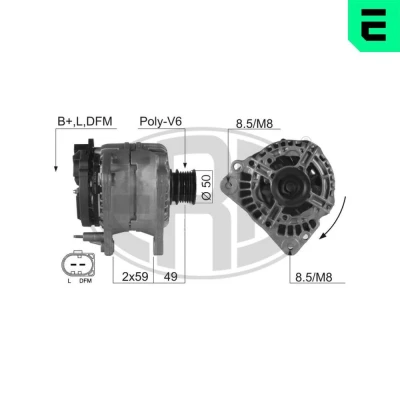 Kuva ERA 210138A Laturi 14V 70A VOLKSWAGEN: Golf 4, 4 Variant, Bora Sedan, SKODA: Octavia I Hatchback
