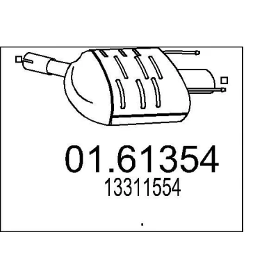 Kuva MTS 01.61354 Takaäänenvaimennin 460