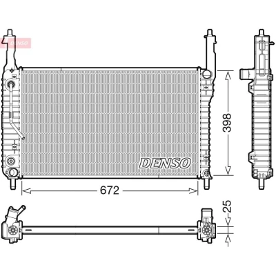 Kuva DENSO DRM20123 Jäähdytin 672 418 25
