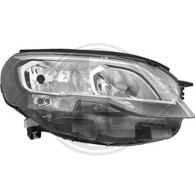 Kuva DIEDERICHS 4292980 Ajovaloumpio Oikea H1/H7, W5W, W21W, PY21W Valokorkeussäätimen moottorilla