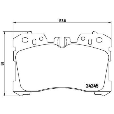 Kuva BREMBO P 83 075 Jarrupalat Kulumisenilmaisemelle Ilman tarvikkeita LEXUS: LS IV