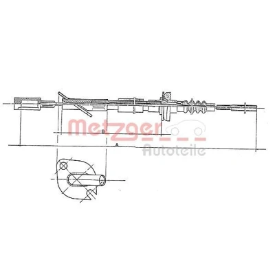 Kuva METZGER 1402.3 Kytkinvaijeri COFLE