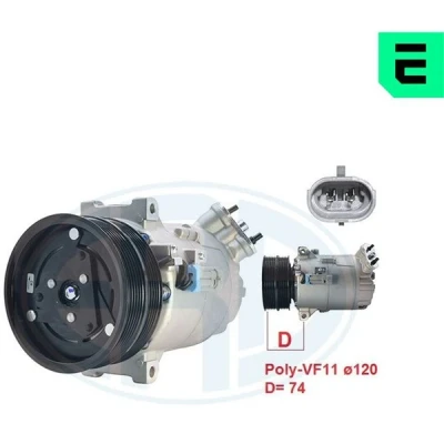 Kuva Kompressori, ilmastointilaite alfa romeo 159, 159 sportwagon, brera, spider OE 60693332, 71789099