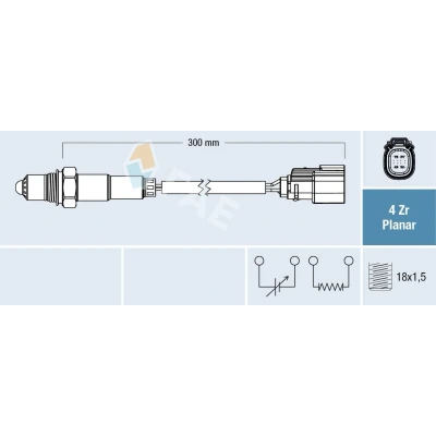 Kuva FAE 77782 Lambda Anturi FORD: FIESTA 6, Ranger Mk3