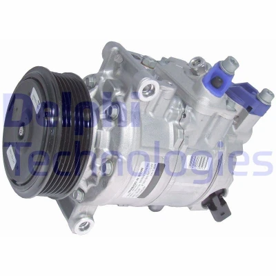 Kuva DELPHI TSP0159969 Ilmastoinnin Kompressori Denso 6SEU14 PAG 46 kompressoriöljyllä AUDI: A4 B8 Avant, B7 A6 C6 Sedan, SEAT: Exeo Sedan