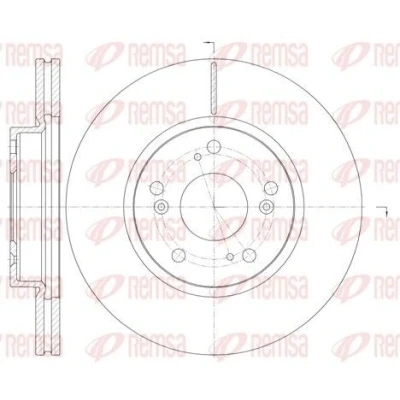 Kuva REMSA 6986.10 Jarrulevyt Etuakseli 281,8, 281,8 23 5 Tuuletettu HONDA: CIVIC 8 Hatchback, 8, CR V 2