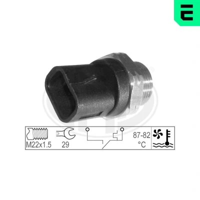 Kuva Lämpökytkin, jäähdyttimen puhallin CITROËN, FIAT, OPEL, PEUGEOT OE 1264 50, 13 41 028, 1307077080