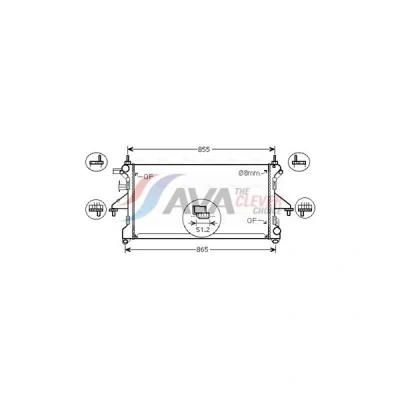 Kuva Jäähdytin, moottorinjäähdytys fiat ducato buss, flak/chassi, skåp OE 1367533080