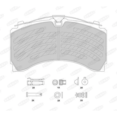 Kuva BERAL BCV29244TK Jarrupalat Kulumisenilmaisemelle Tarvikkeilla MERCEDES BENZ: ATEGO, AROCS