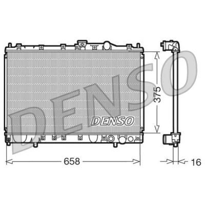 Kuva DENSO DRM45002 Jäähdytin Alumiini 658 375 16 MITSUBISHI: Lancer Farmari