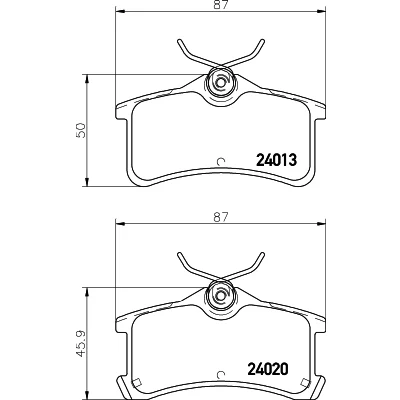 Kuva HELLA 8DB 355 011 511 Jarrupalat Ei kulumisenilmaisimelle TOYOTA: Avensis I Farmari, Sedan, Liftback