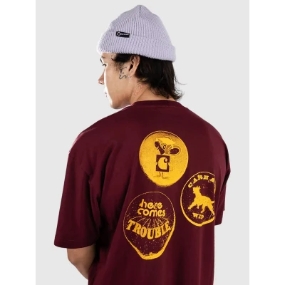 Kuva Carhartt WIP PINS Printtipaita, Koko: Small, Malbec/orange stone washed