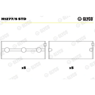 Kuva GLYCO H1277/5 STD Kampiakselin Laakeri