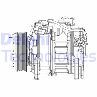 Kuva DELPHI CS20501 Ilmastoinnin Kompressori 7ZSE17 PAG 46 R 1234yf magneettikytkimellä BMW: X6, 5 Touring