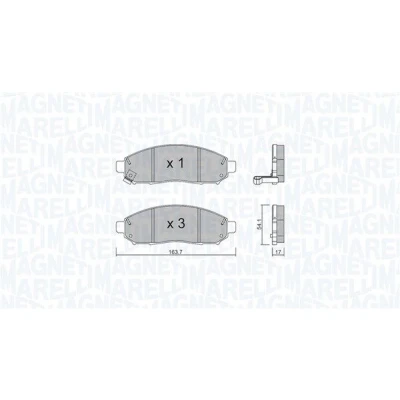 Kuva MAGNETI MARELLI 363916060982 Jarrupalat NISSAN: Pathfinder 3, NP300 Navara Pick up