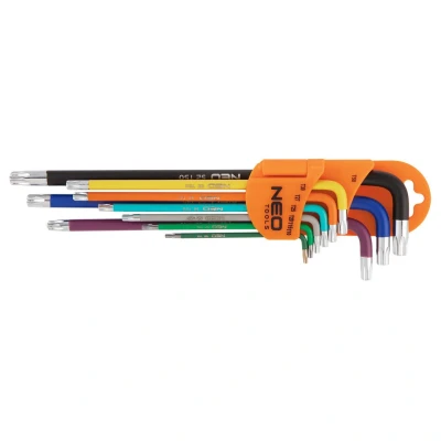 Kuva NEO TOOLS 09 518 Kulmaruuviväänninsarja T10, T15, T20, T25, T27, T30, T40, T45, T50 Työkaluteräs 9