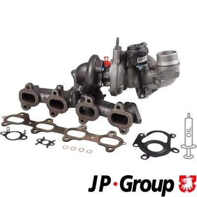 Kuva JP GROUP 1217401600 Turboahdin Pakokaasuahdin, Säädelty 2 vaiheinen ahto Tiivisteillä NISSAN: NV400 Bussi