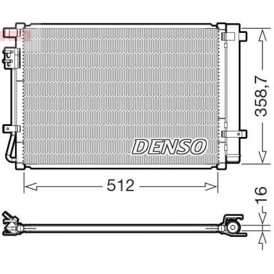Kuva DENSO DFD02004 Ilmastoinnin Kuivain VOLKSWAGEN: Golf 5, Jetta 3, Polo IV Hatchback, SKODA: Octavia 2 Combi, Superb II Farmari, Hatchback