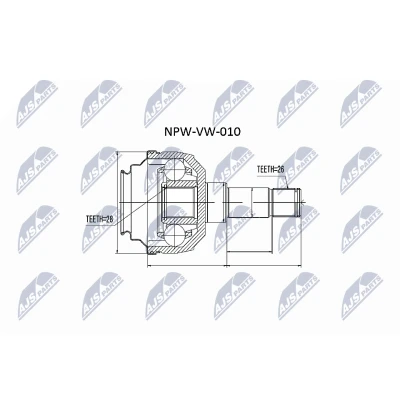 Kuva NTY NPW VW 010 Vetonivel Etuakseli, vasen VOLKSWAGEN: Sharan I