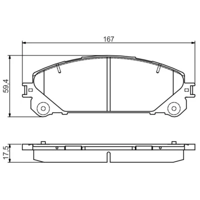 Kuva BOSCH 0 986 495 169 Jarrupalat Low Metallic asennusohjeella LEXUS: RX IV, ES VII, III, TOYOTA: RAV4 V, Camry VIII Sedan
