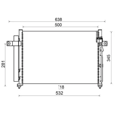 Kuva MAHLE ORIGINAL AC 417 000S Ilmastoinnin Lauhdutin Vedenerottimella 500 HYUNDAI: Getz