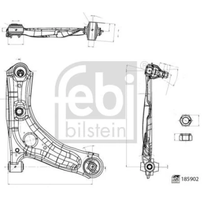 Kuva Tukivarsi, pyöräntuenta, Ulompi, Etuakseli, oikea, Alla CITROËN C1 II, PEUGEOT 108, TOYOTA AYGO OE 16 141 916 80, 48068 0H020, 0H021