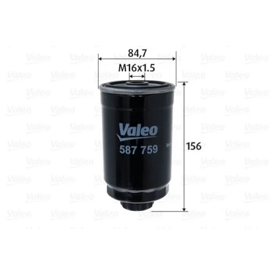 Kuva VALEO 587759 Polttoainesuodatin Ruuvattava suodatin JEEP: WRANGLER 3, DODGE: Nitro SUV, CHRYSLER: GRAND 5OYAGER 5