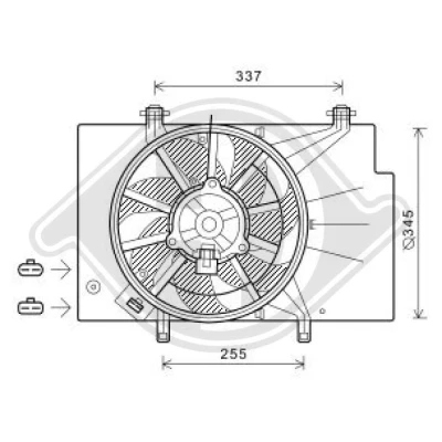 Kuva DIEDERICHS DCL1110 Jäähdyttimen Tuuletin Climate FORD: FIESTA 6