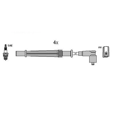 Kuva HITACHI 134968 Sytytysjohto RENAULT: Clio 2, 3, III Grandtour