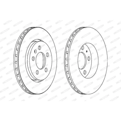 Kuva FERODO PREMIER Coat+ disc DDF1154C Jarrulevyt 256 22 5 Tuuletettu pinnoitettu Ruuveilla VOLKSWAGEN: Golf 4 Variant, 4, Bora Sedan, AUDI: TT Coupe