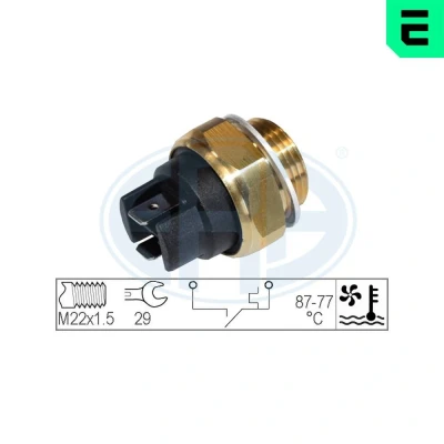 Kuva Lämpökytkin, jäähdyttimen puhallin Citroën, Peugeot, Renault, Talbot OE 1264 14, 77 01 348 194, 91 514 046
