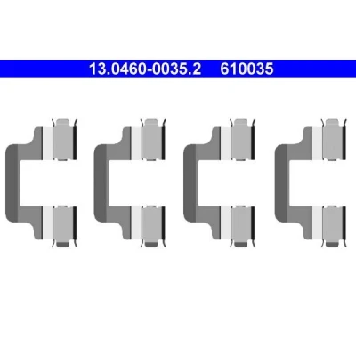 Kuva ATE 13.0460 0035.2 Tarvikesarja, Jarrupala Levyjarru VOLKSWAGEN: Passat B6 Variant, Eos, AUDI: A3 Sportback