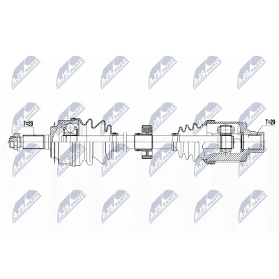 Kuva Vetoakseli, Etuakseli, oikea HONDA ACCORD VII, Tourer VII OE 44305 SEF E00