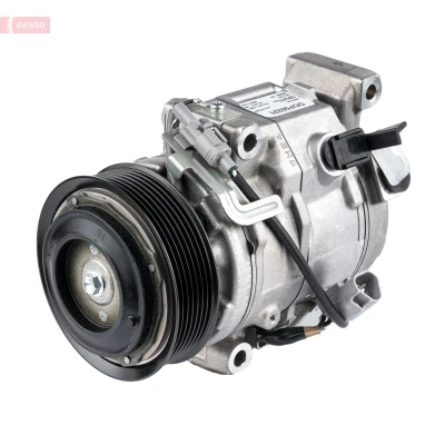 Kuva DENSO DCP50321 Ilmastoinnin Kompressori 10SRE18C 12V PAG 46 R134a magneettikytkimellä