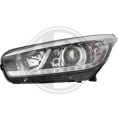 Kuva DIEDERICHS 6554083 Ajovaloumpio Vasen H7/H7 Päiväajovalolla (LED) Valokorkeussäätimen moottorilla KIA: cee‘d II Sportswagon, Hatchback