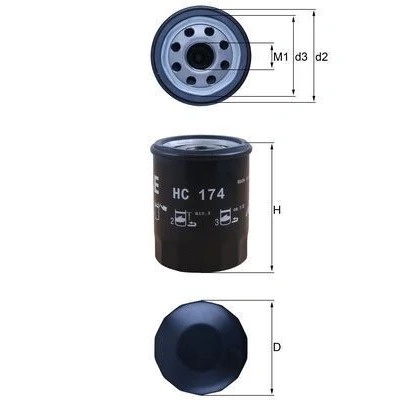 Kuva Hydrauliikkasuodatin, automaattivaihteisto MAHLE ORIGINAL HC 174