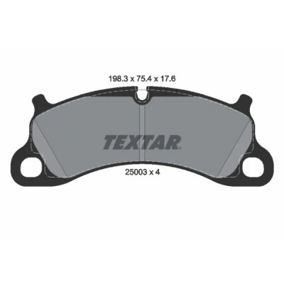 Kuva TEXTAR 2500301 Jarrupalat Kulumisenilmaisemelle