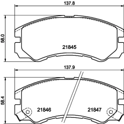 Kuva HELLA 8DB 355 016 611 Jarrupalat akustisella kulumavaroittimella OPEL: Frontera B SUV, A Sport SUV Cabriolet,