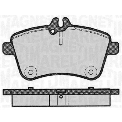 Kuva MAGNETI MARELLI 363916060302 Jarrupalat Kulumisenilmaisemelle MERCEDES BENZ: A sarja, B sarja