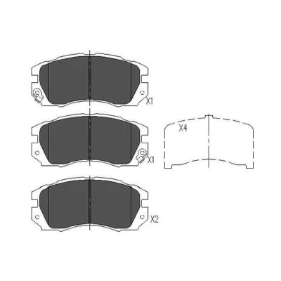 Kuva KAVO PARTS KBP 8013 Jarrupalat akustisella kulumavaroittimella SUBARU: Impreza I Sedan, II Farmari, Forester