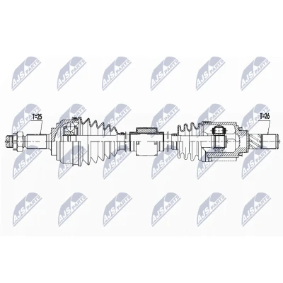 Kuva Vetoakseli NISSAN MICRA IV (k13k, K13kk), Etuakseli, oikea OE 391001HS0B